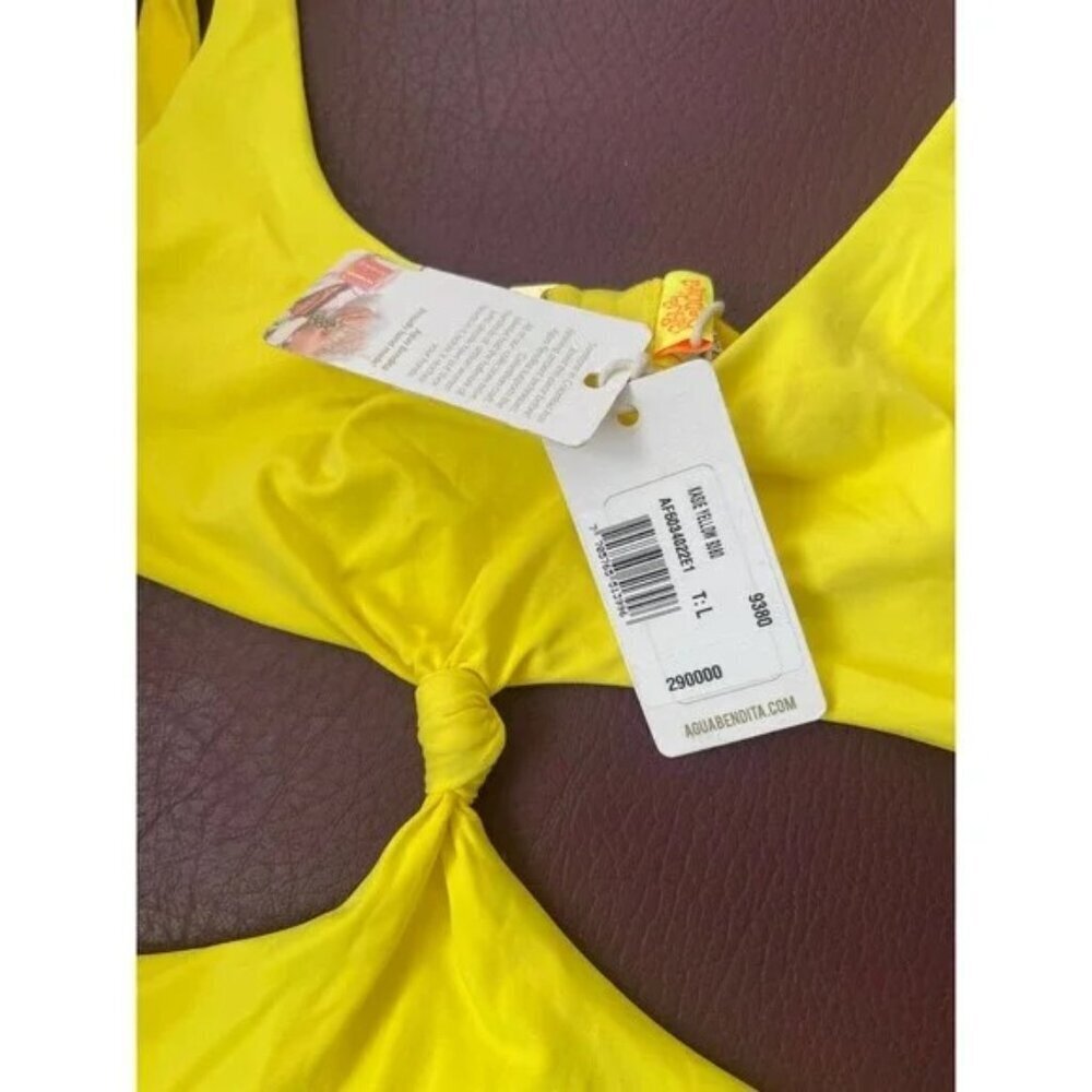 Agua Bendita Swimsuit XL NWT Kasie Yellow Bathing Suit $290 - Picture 3 of 6